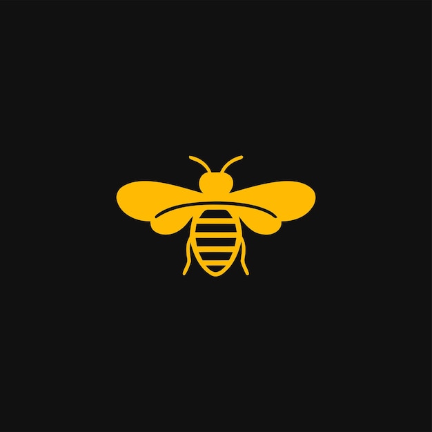 plantilla de vector de diseño de logotipo de abeja