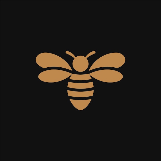 plantilla de vector de diseño de logotipo de abeja
