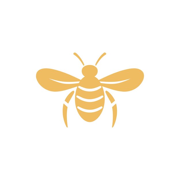 plantilla de vector de diseño de logotipo de abeja