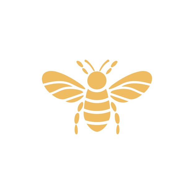 plantilla de vector de diseño de logotipo de abeja