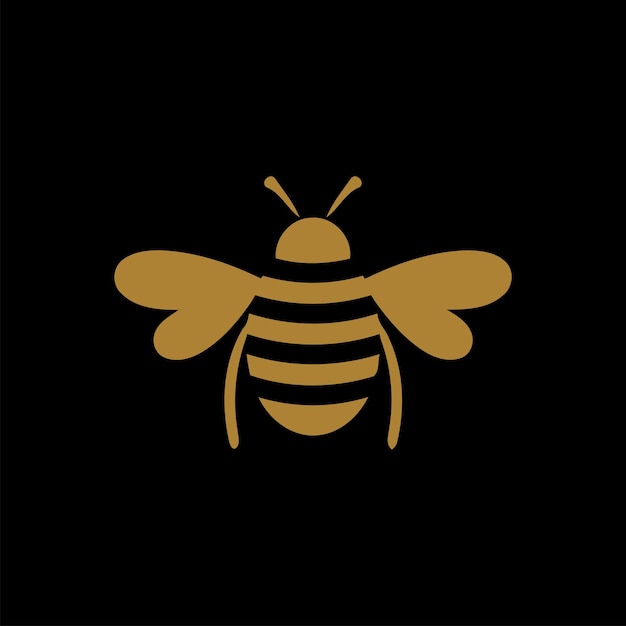 plantilla de vector de diseño de logotipo de abeja