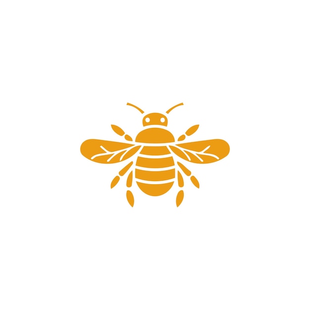 plantilla de vector de diseño de logotipo de abeja