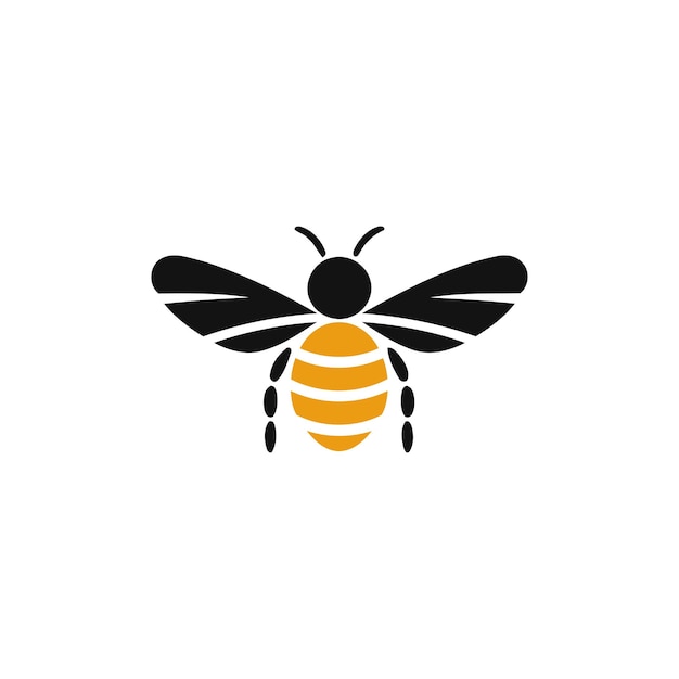 plantilla de vector de diseño de logotipo de abeja