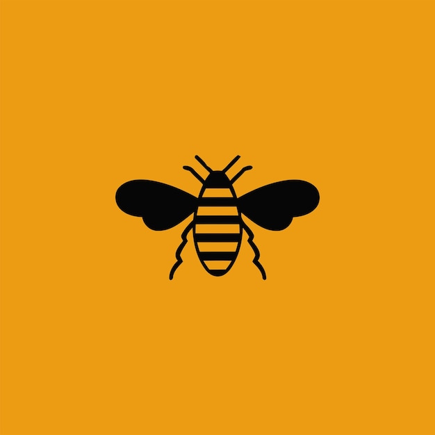 plantilla de vector de diseño de logotipo de abeja