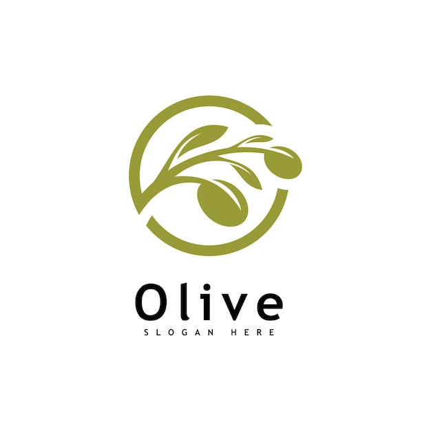 Plantilla de vector de diseño de logotipo de aceite de oliva