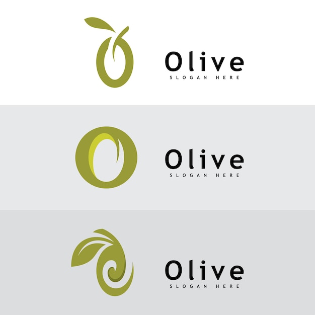 Plantilla de vector de diseño de logotipo de aceite de oliva