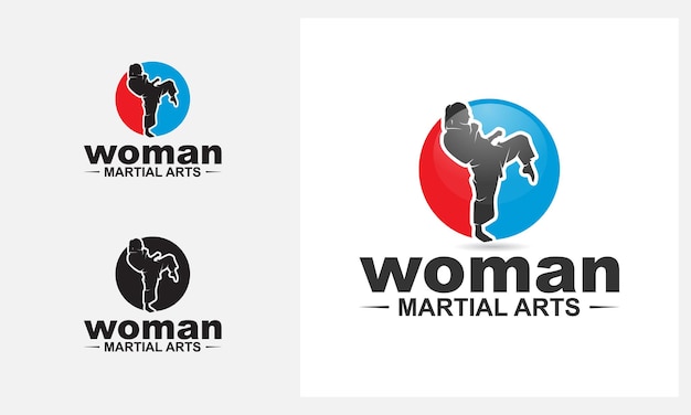 Plantilla de vector de diseño de logotipo de artes marciales