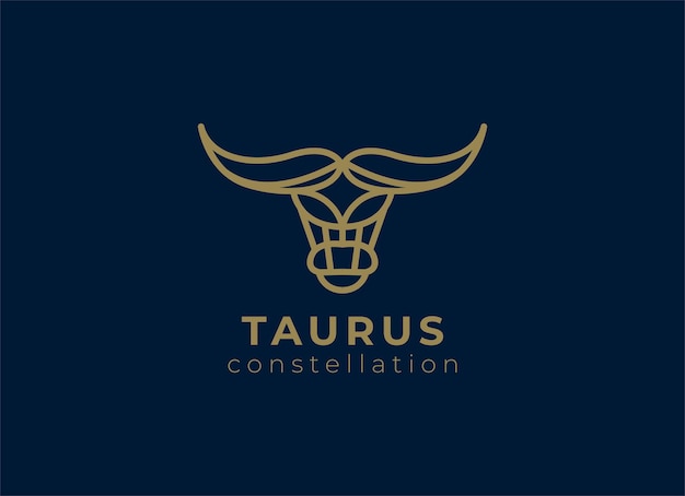 Plantilla de vector de diseño de logotipo Bull Taurus Bison Buffalo.