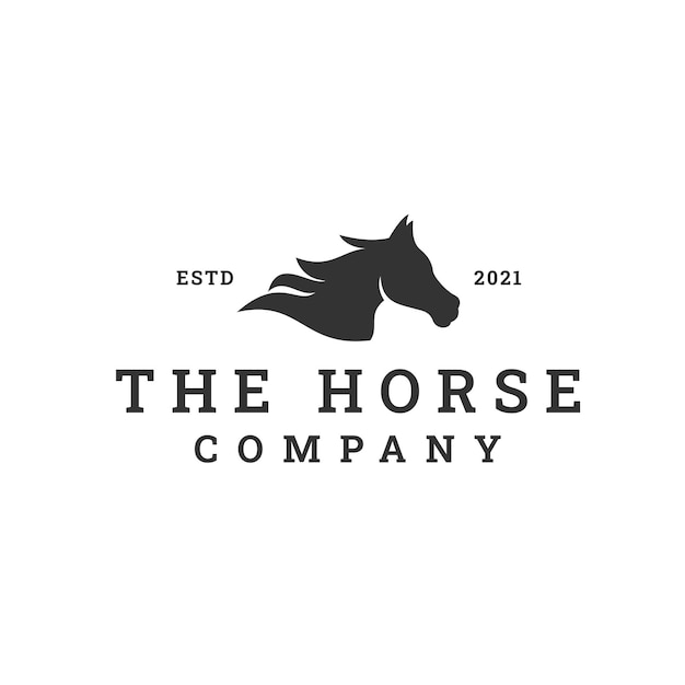 Plantilla de vector de diseño de logotipo de caballo