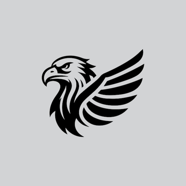 Plantilla de vector de diseño de logotipo de cabeza de águila Ilustración de vector de cabeza de águila