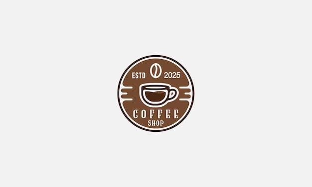 Plantilla de vector de diseño de logotipo de cafetería