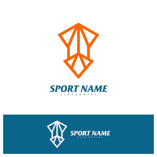 Plantilla de vector de diseño de logotipo de calamar simple Ilustración de conceptos de logotipo de calamar