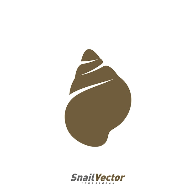 Plantilla de vector de diseño de logotipo de caracol Ilustración de diseño de silueta de caracol