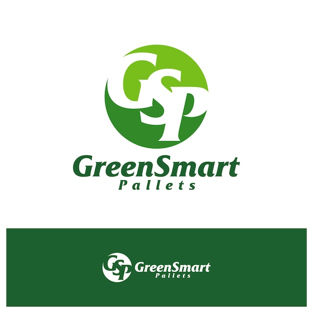 Plantilla de vector de diseño de logotipo de carta GSP Ilustración de conceptos de logotipo de GSP inicial