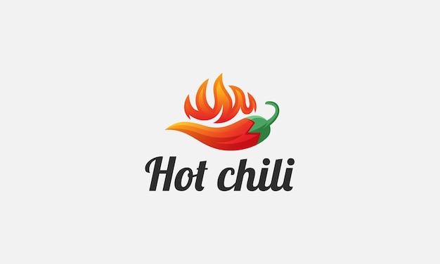 Plantilla de vector de diseño de logotipo de chile picante