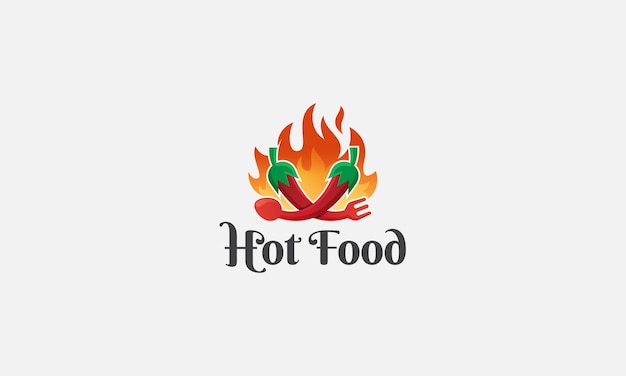 Plantilla de vector de diseño de logotipo de chile picante
