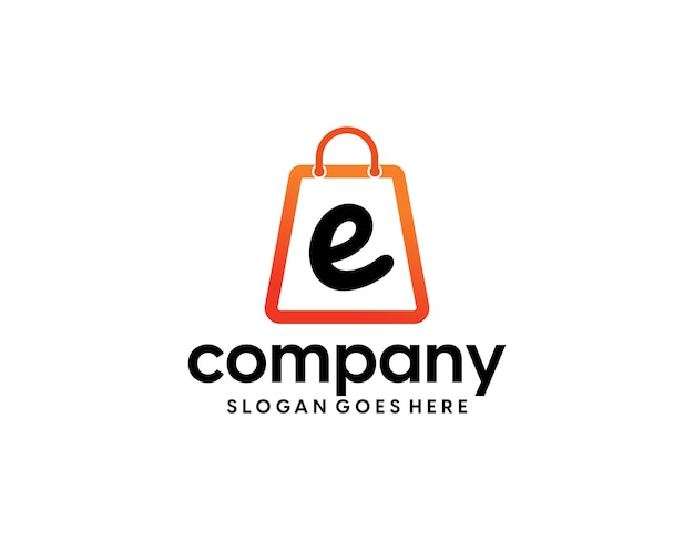 Plantilla de vector de diseño de logotipo de comercio electrónico
