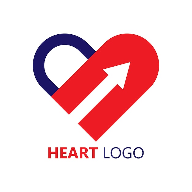 Plantilla de vector de diseño de logotipo de corazón San Valentín día del amor símbolo Cardiología Atención de salud médica