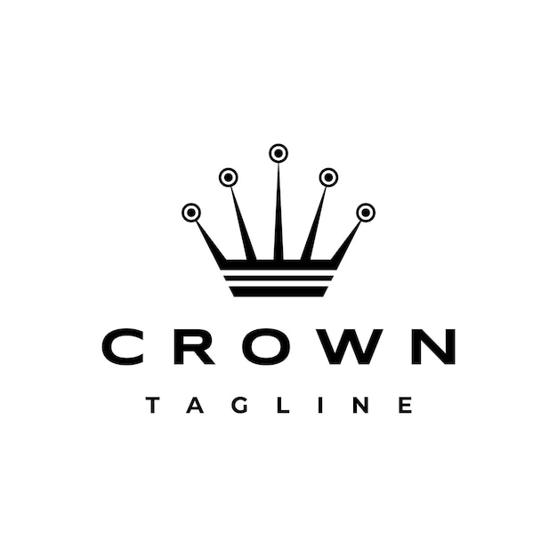 Plantilla de vector de diseño de logotipo de corona