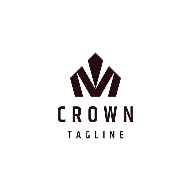Plantilla de vector de diseño de logotipo de corona