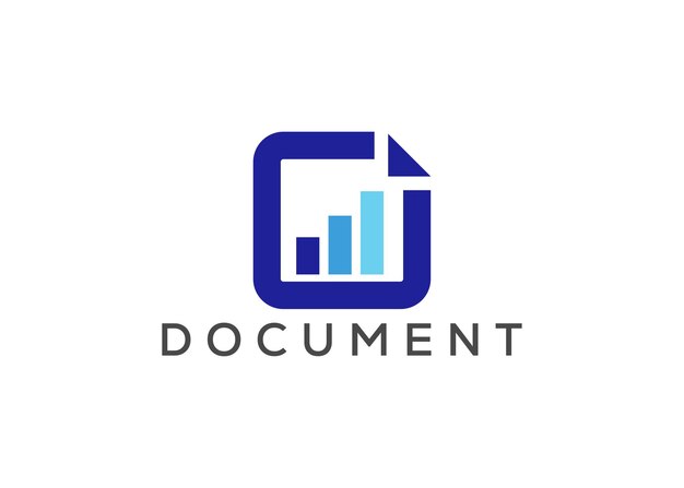 Plantilla de vector de diseño de logotipo de crecimiento de documento
