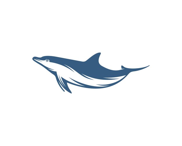 Plantilla de vector de diseño de logotipo de delfines Ilustración de diseño de silueta de delfines