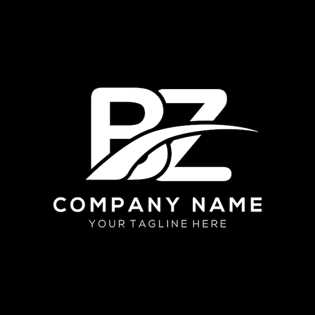 plantilla de vector de diseño de logotipo de escritura a mano BZ inicial vector de diseño de logotipo de letra BZ de puntos