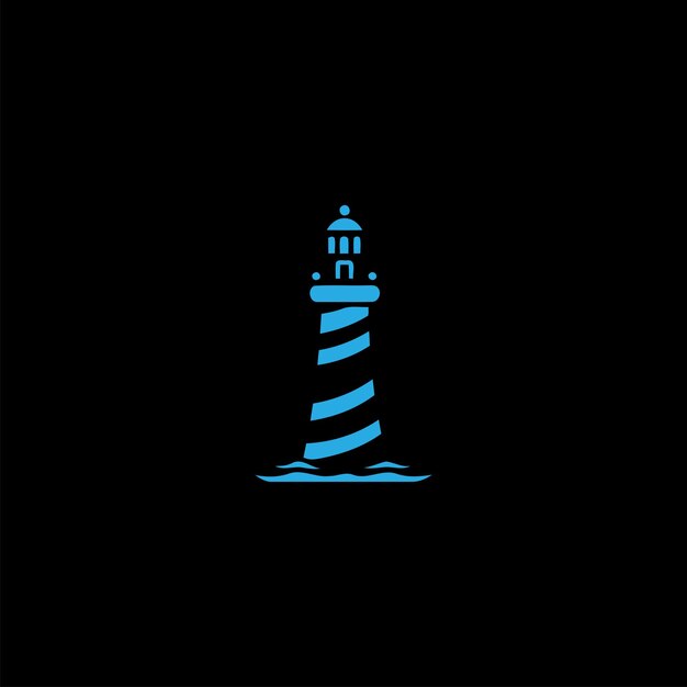 Plantilla de vector de diseño de logotipo de faro