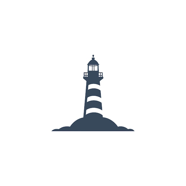 Plantilla de vector de diseño de logotipo de faro