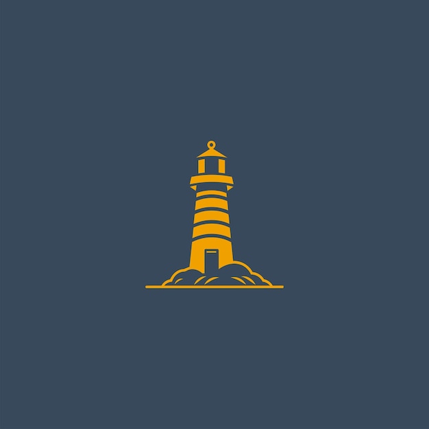 Plantilla de vector de diseño de logotipo de faro