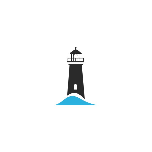 Plantilla de vector de diseño de logotipo de faro