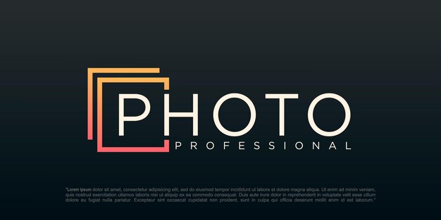 Plantilla de vector de diseño de logotipo de foto