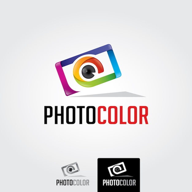 Plantilla Vector Diseño Logotipo Fotografía Plantilla Minimalista Sencillo Moderno Lente Cámara