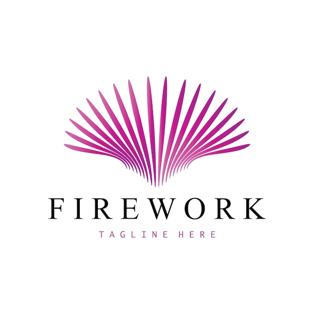 Plantilla de vector de diseño de logotipo de fuegos artificiales