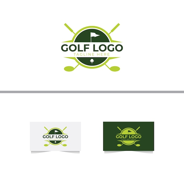 Vector plantilla de vector de diseño de logotipo de golf abstracto