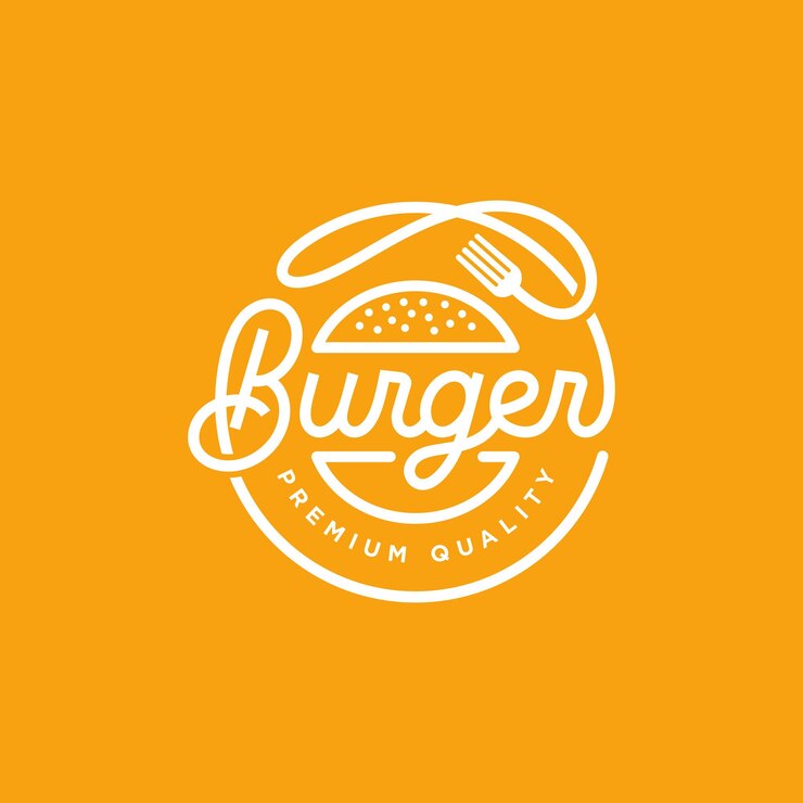 Vector plantilla de vector de diseño de logotipo de hamburguesas