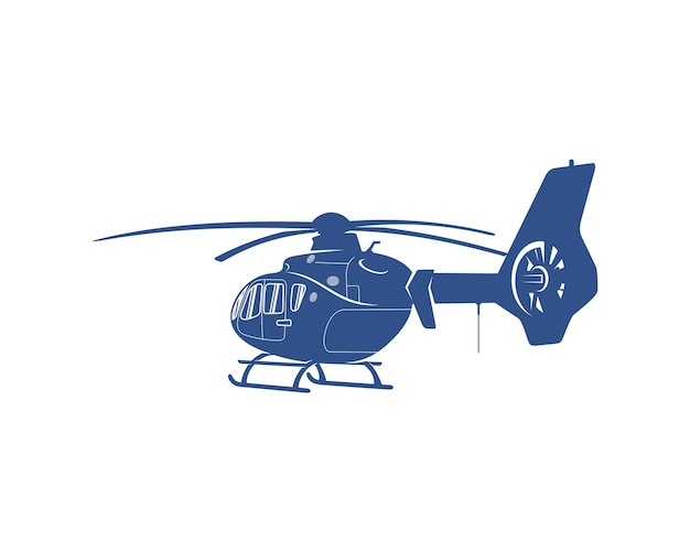 Plantilla de vector de diseño de logotipo de helicóptero Silueta de ilustración de diseño de helicóptero