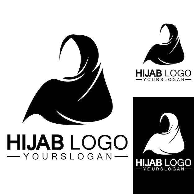 Plantilla de vector de diseño de logotipo hijab