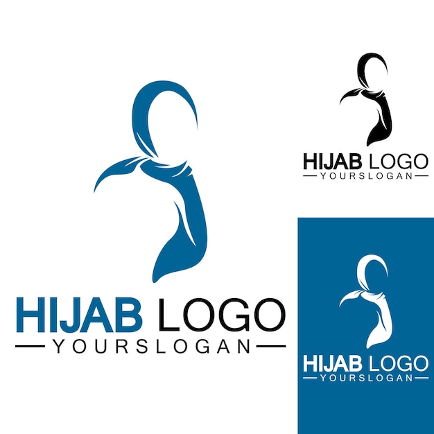 Plantilla de vector de diseño de logotipo hijab