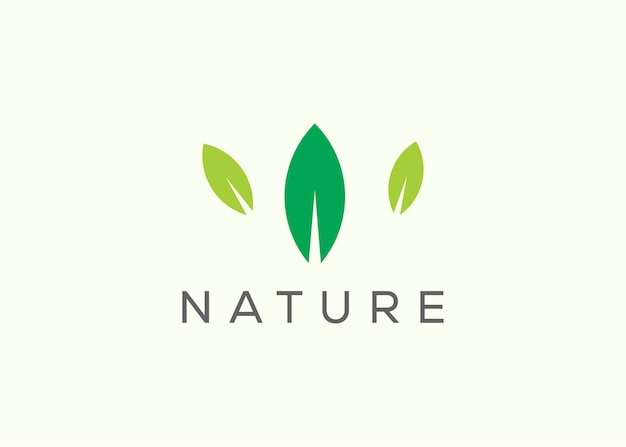 Plantilla de vector de diseño de logotipo de hoja verde Logotipo de vector de hoja de crecimiento de naturaleza