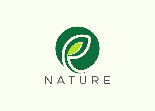 Plantilla de vector de diseño de logotipo de hoja verde Logotipo de vector de hoja de crecimiento de naturaleza