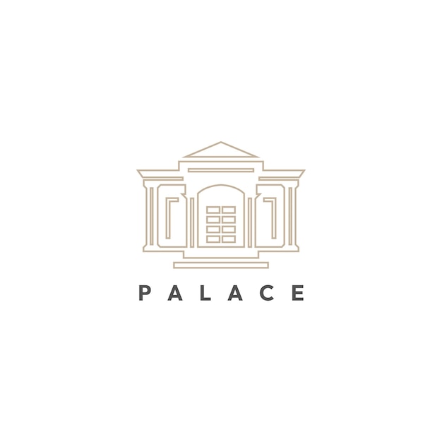 Plantilla de vector de diseño de logotipo de hotel de lujo Palace