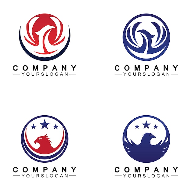 Plantilla de vector de diseño de logotipo de icono de águila