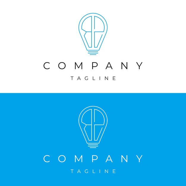 Plantilla de vector de diseño de logotipo de icono de bombilla de solución de lámpara inicial de letra BZ ZB