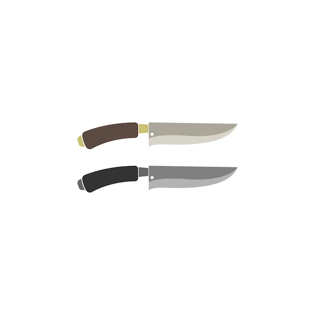 Plantilla de vector de diseño de logotipo de icono de cuchillo