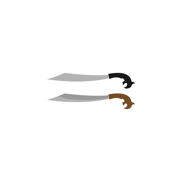 Plantilla de vector de diseño de logotipo de icono de cuchillo
