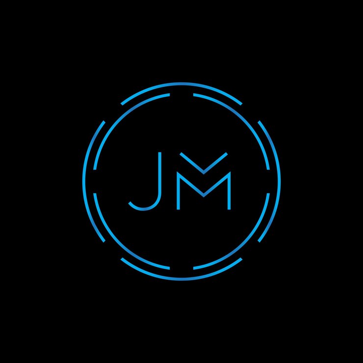Vector plantilla de vector de diseño de logotipo jm de letra creativa diseño de logotipo jm de letra vinculada digital