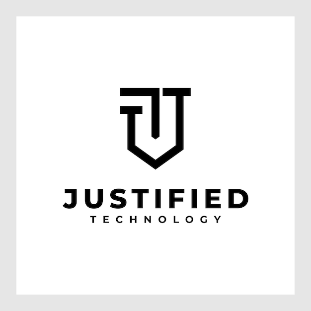Plantilla de vector de diseño de logotipo JT de letra creativa. Diseño de logotipo JT con letra vinculada inicial