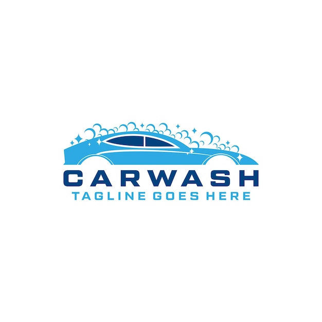 Plantilla de vector de diseño de logotipo de lavado de autos de servicio