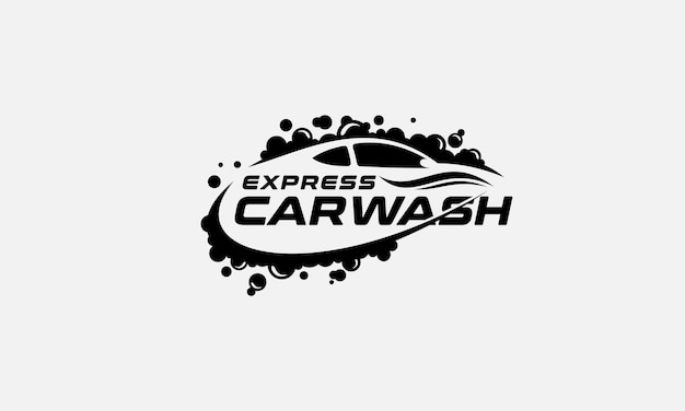Plantilla de vector de diseño de logotipo de lavado de coches